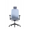 Up Up Athene ergonomischer Bürostuhl Schwarz, Grau + Blauer Stoff