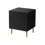 Nachttisch-Set 2 Stk. cama meble JUNGLE — 53,5×40,5×44 cm, schwarz matt MDF/Spanplatte, goldene Beine