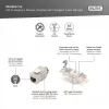 Keystone-Modul DIGITUS CAT 6A geschirmt mit intelligentem Kabelmanager, flach RJ-45, 14,5×34,5×21 mm – 12 Stk.