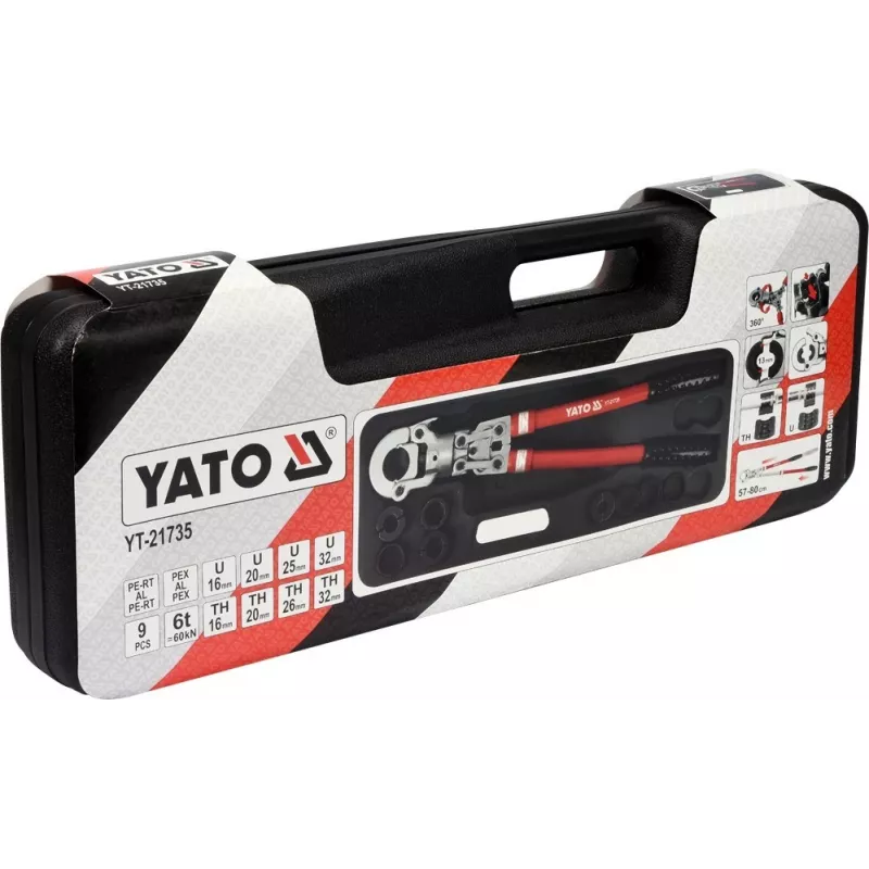 Yato PEX-AL-PEX Crimpzange manuelle Crimpzange mit 8 Backen Satz