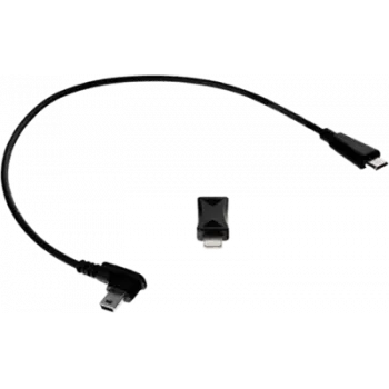 USB-Datenkabel No name microUSB auf microUSB und Lightning, schwarz, Modell 0-07-0258-0.08_LF