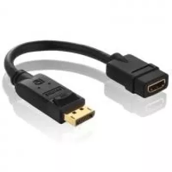 Purelink PureInstall PI155 - Video- / Audio-Adapter - DisplayPort / HDMI - 28 AWG - DisplayPort (M) - HDMI, 19-polig (W) - 10 cm - Geschirmt - Schwarz (PI155)