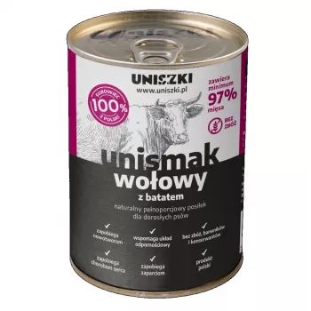Nassfutter für Hunde UNISZKI Unismak Rind 400g — Rind, 400 g