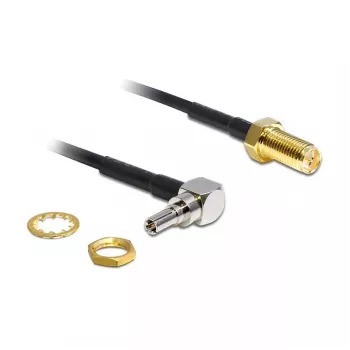 Signalkabel DeLOCK 88465 0,20 m Gold Silber Schwarz