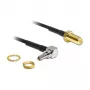 Signalkabel DeLOCK 88465 0,20 m Gold Silber Schwarz