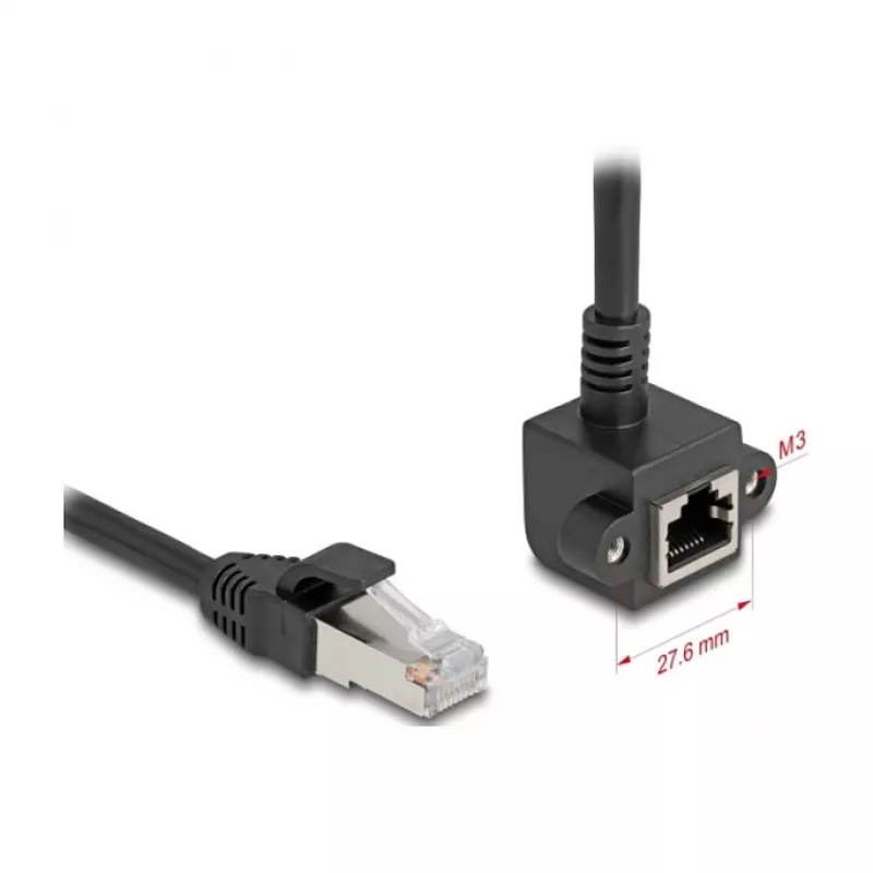 Netzwerkkabel DeLOCK 81041 RJ-45 Cat6 0,5 m Schwarz