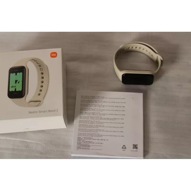 AUSVERKAUFT. Xiaomi Redmi | Smart Band 2 | Fitness-Tracker | Touchscreen | Herzfrequenzmesser | Wasserdicht | Bluetooth | GEBRAUCHT, OHNE LADEGERÄT | Elfenbein