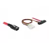 DeLOCK - Internes SAS-Kabel (Serial Attached SCSI) - 4-Lane - 36-polig 4i Mini MultiLane - Interne Stromversorgung, 4-polig, Internes SAS, 29-polig (SFF-8482) - 50 cm (83059)