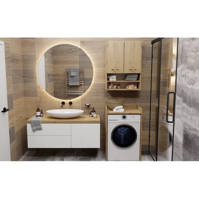 Top e Shop POLA Wäscheraumschrank für Waschmaschine – Artisan Oak