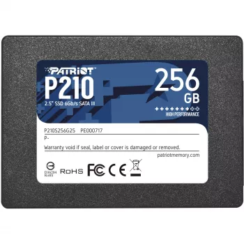 2.5 inch SATA III SSD Patriot P210 256 GB — 500 MB/s Lesen, 400 MB/s Schreiben, 7 mm