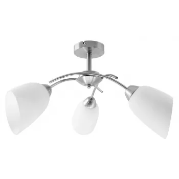 Activejet Classic Kronleuchter-Pendelleuchte NIKITA Nickel dreifach 3xE27 für Wohnzimmer