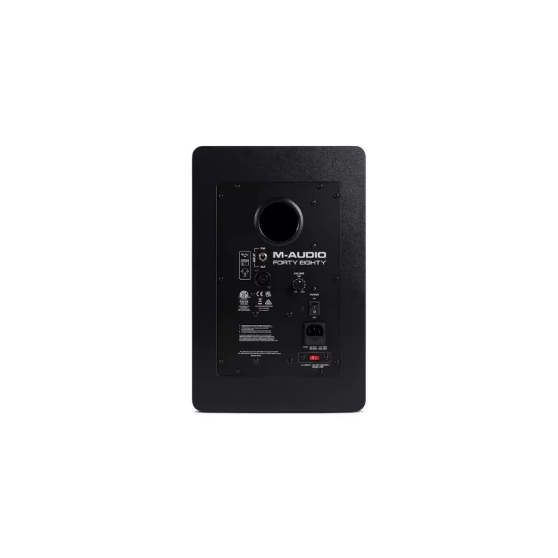 Aktiver Monitorlautsprecher M‑Audio Forty Eighty, 80 W, 2‑Wege, 8-Zoll-Tieftöner, 1,25-Zoll-Hochtöner, XLR/TRS-Eingänge, MDF-Gehäuse