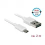 USB-Kabel DeLOCK 84808 USB 2.0 2 m USB A Micro-USB B Weiß
