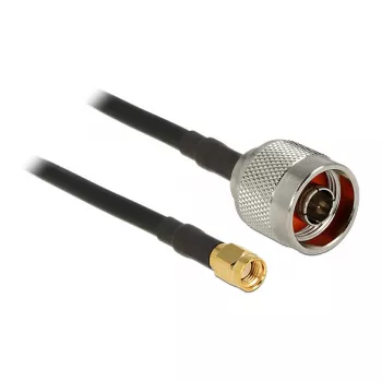 Koaxialkabel DeLOCK 89466 10m N-Stecker SMA-Stecker Schwarz