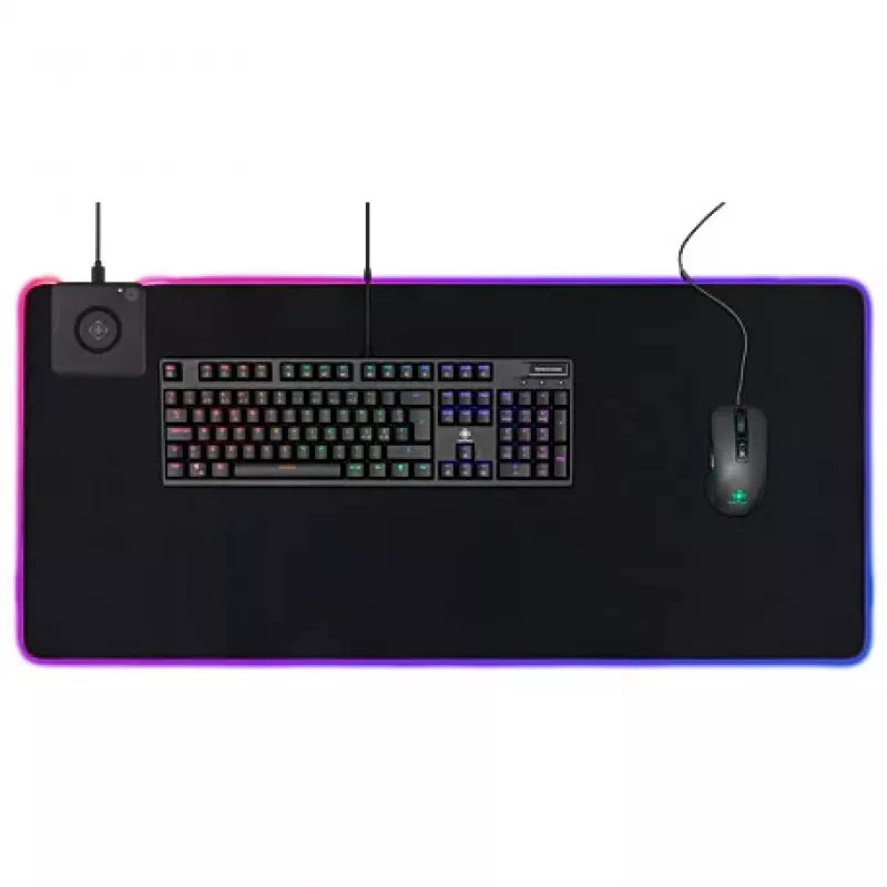Deltaco GAM-092 - Schwarz - Monochrom - Neopren - USB - Gaming-Mauspad
