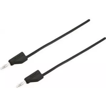 VOLTCRAFT Prüfleitung [Stecker 4 mm - Stecker 4 mm] 1,5 m Schwarz MSB-300 (MSB-300-1.5-SW)
