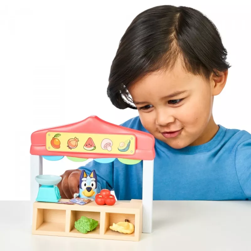 Spielzeugfiguren-Set TMTOYS Mini Bluey Lebensmittelladen BLU17555 – Mini-Figurenset für Spielspaß