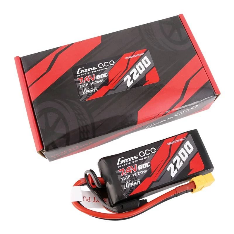 Batterie Gens ace G-Tech 2200mAh 7,4V 60C 2S1P LiPo