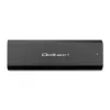 SSD-Gehäuse QOLTEC 50312 Schwarz für einzelnes M.2 SATA-Laufwerk, USB Type-C (USB 2.0 / 3.2 Gen 1)