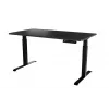 Schreibtisch cama meble MOON LONG mit elektrischer Höhenverstellung 150x80 cm, rechteckige Spanplatten-Tischplatte, 72–120 cm Höhe, schwarz/anthrazit