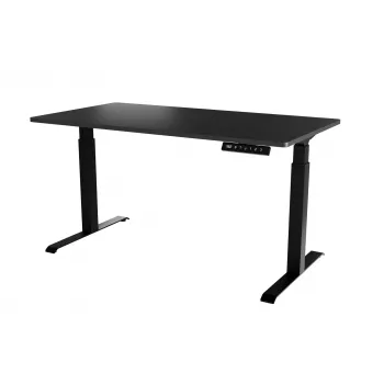 Schreibtisch cama meble MOON LONG mit elektrischer Höhenverstellung 150x80 cm, rechteckige Spanplatten-Tischplatte, 72–120 cm Höhe, schwarz/anthrazit