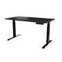 Schreibtisch cama meble MOON LONG mit elektrischer Höhenverstellung 150x80 cm, rechteckige Spanplatten-Tischplatte, 72–120 cm Höhe, schwarz/anthrazit