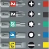 Kraftform compact Stubby Magazin 1 Bit-Set (schwarz/grün, 7-teilig)