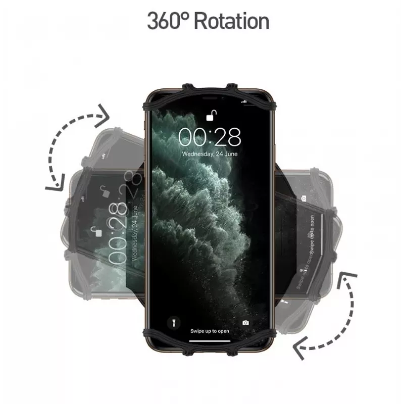 Armband Tellur A100 Schwarz verstellbare Passform für Smartphones — Sportarmband, Universalgröße