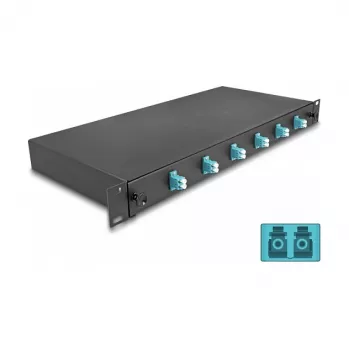 Glasfaser-Spleißgehäuse DeLOCK 66998 Schwarz Metall 482x220x44mm
