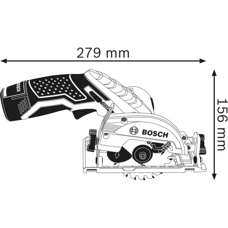 Akku-Handkreissäge GKS 12V-26 Professional, 12 Volt (Blau/Schwarz, 2x Lithium-Ionen-Akku 3,0Ah, in L-BOXX)