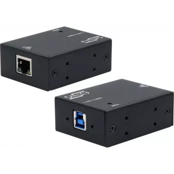 Netzwerk-Medienkonverter Exsys USB 3.2 Gen 1 B auf 1 Gigabit Ethernet EX-13021HMV mit Hutschienen-Montageset