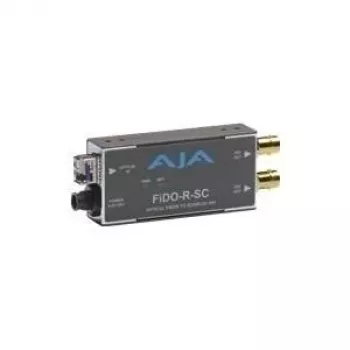 AJA FiDO-R-SC Single Channel SC Fiber to SDI mit Dual SDI Outputs - Video Extender - 1310 nm