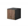 Cama geschlossener Aufbewahrungsschrank ROCO RO5 37/37/39 Anthrazit/Wotan-Eiche