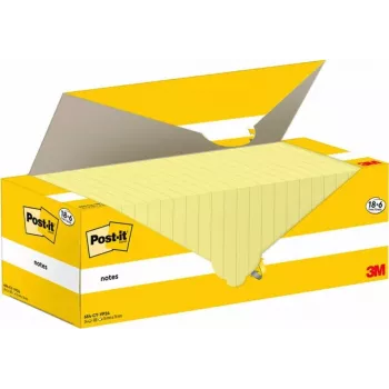 Post-It 654-CY-VP24 Haftnotizen quadratisch Gelb 100 Blatt (654-CY-VP24)