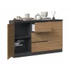 2D3S Kommode 120x30x75 cm, Anthrazit/artisan