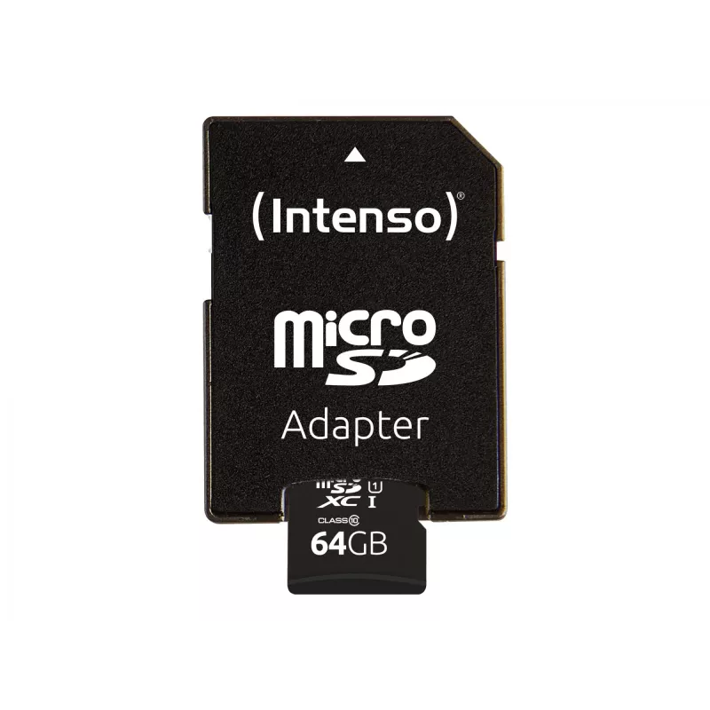 Intenso Performance - Flash-Speicherkarte (microSDXC mit SD-Adapter) - 64GB - UHS-I U1 / Class10 - microSDXC UHS-I (3424490)