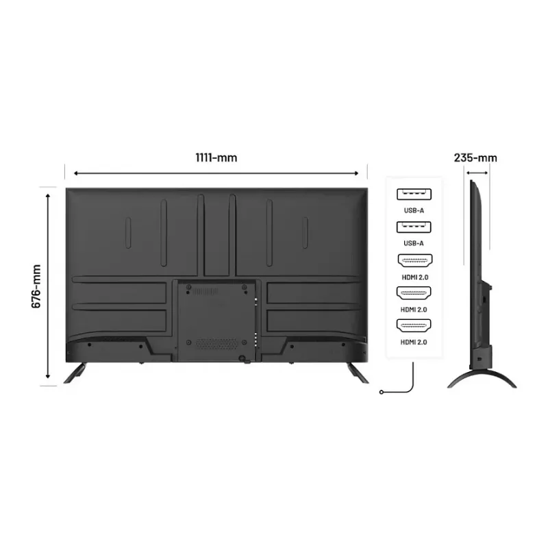 Monitor JAPANNEXT JN-IPS500UHD60F 127 cm (50 Zoll) 16:9 IPS UHD, Energieeffizienzklasse E