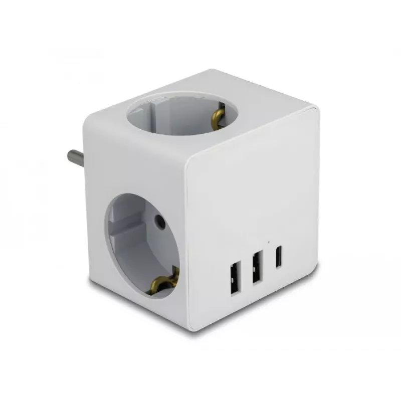 Netzstecker-Adapter Typ F DeLOCK 11496 2 USB-Anschlüsse 5 V 2,4 A 3 A