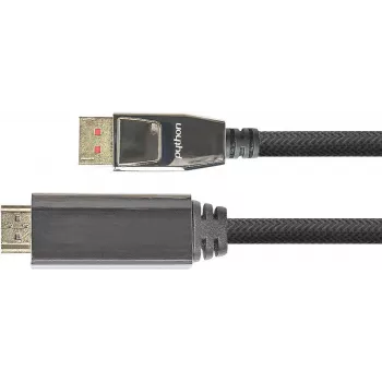 GC M0218 - DisplayPort 1.4 auf HDMI 2.0 A Stecker, 3 m, schwarz - Digital/Anzeige/Video (GC-M0218)