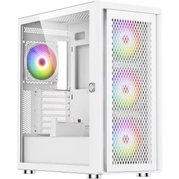 PC-Gehäuse Silentware Air 100 White — Mid-Tower ATX-kompatibel, weiße Oberfläche