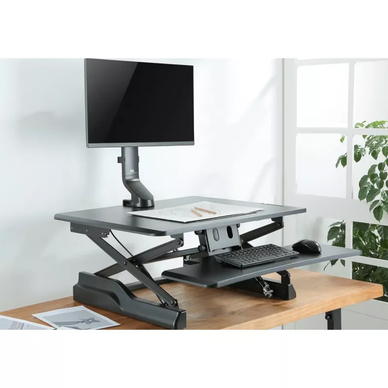 Maclean MC-853 für 1 Monitor Bildschirmhalterung Tischhalterung mit Computer Tischhalterung 17 bis 32 Zoll VESA 75x75 100x100 bis 8 kg (für 1 Bildschirm)