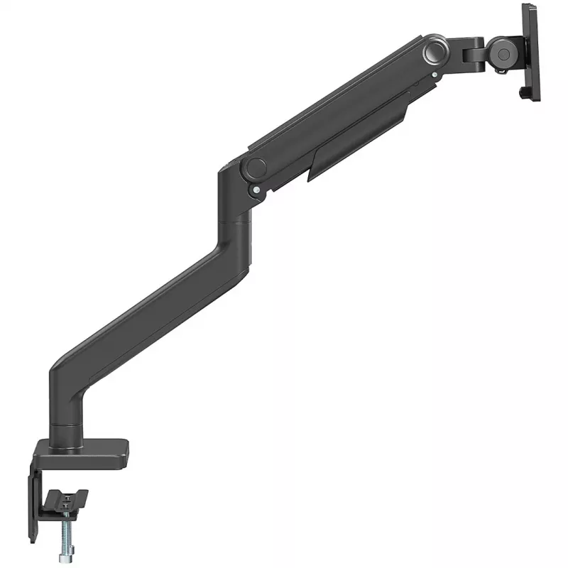 Monitorhalterung DIGITUS Single, Klemme, für bis zu 49 Zoll (124,5 cm), 20 kg, VESA 75x75–100x100, neigbar -20° bis 50°, höhenverstellbar, schwarz