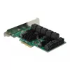 DeLOCK 16 Port SATA PCI Express x4 Karte 6 Gbit/s Grün Grau
