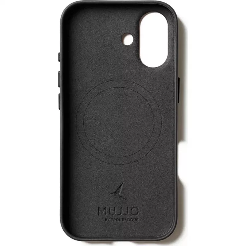 Mujjo Full Leather Case MagSafe Hülle für iPhone 17 Schwarz
