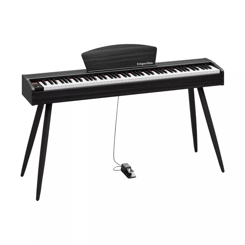 Digitalpiano Kruger & Matz KMDP-45P-BK — mattschwarze Oberfläche, gewichtete Tasten