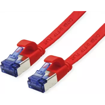 VALUE Patchkabel Cat.6A (Klasse EA) FTP, extra-flach, Rot, 1 m (21.99.2121)