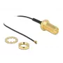 Antennenkabel DeLOCK RP-SMA-Buchse Schottmontage auf I-PEX MHF4 Stecker 0,81 35 cm