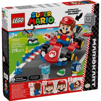 LEGO Konstruktionsspielzeug 72043 Super Mario Interaktiver Mario Kart mit Standard-Kart
