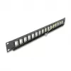 DeLOCK 19 Zoll Keystone Patch Panel 16 Port 1U schwarz