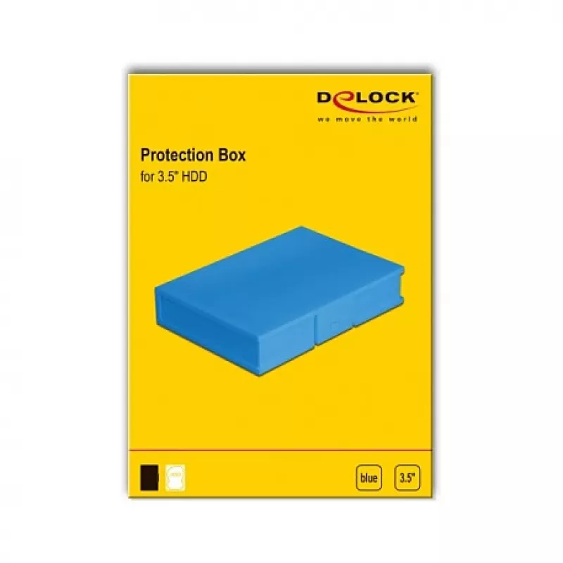 Schutzbox DeLOCK 18373 für 3,5-Zoll-Festplatte Blau